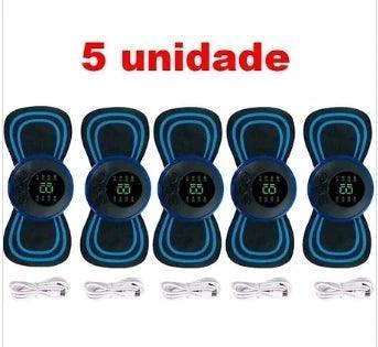 Mini Massageador EMS Estimulador Elétrico De Pescoço Portátil Para Alívio Da Dor Muscular - Barzu