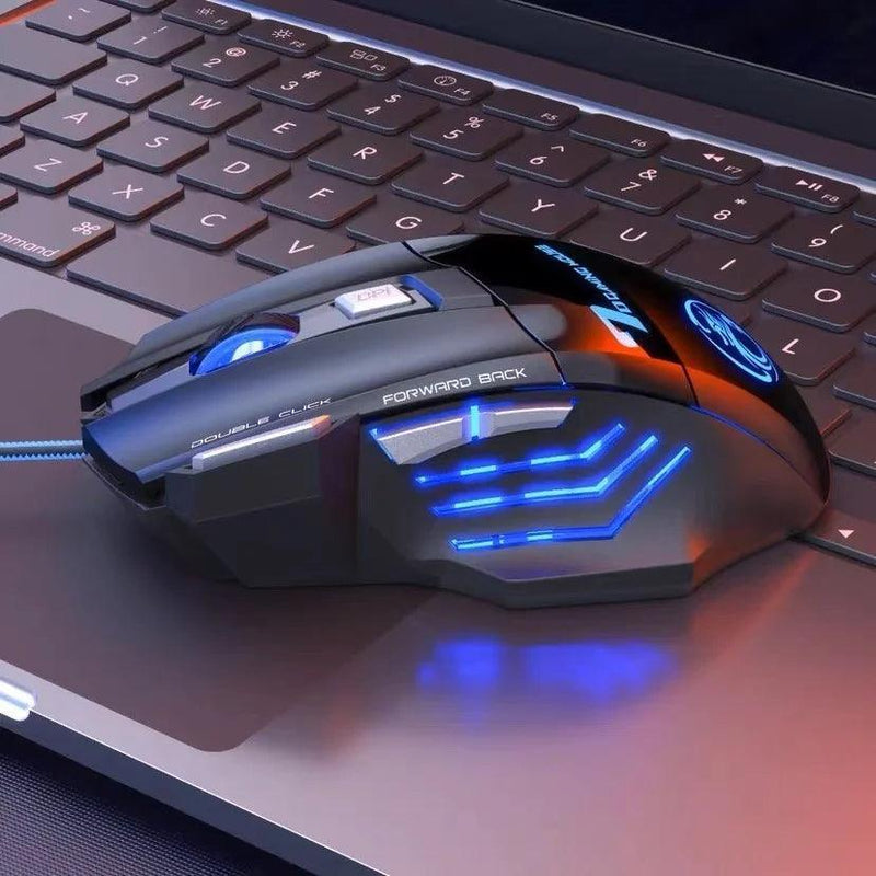 Mouse gamer para jogo computador 3200dpi com LED laser X7 USB - Barzu