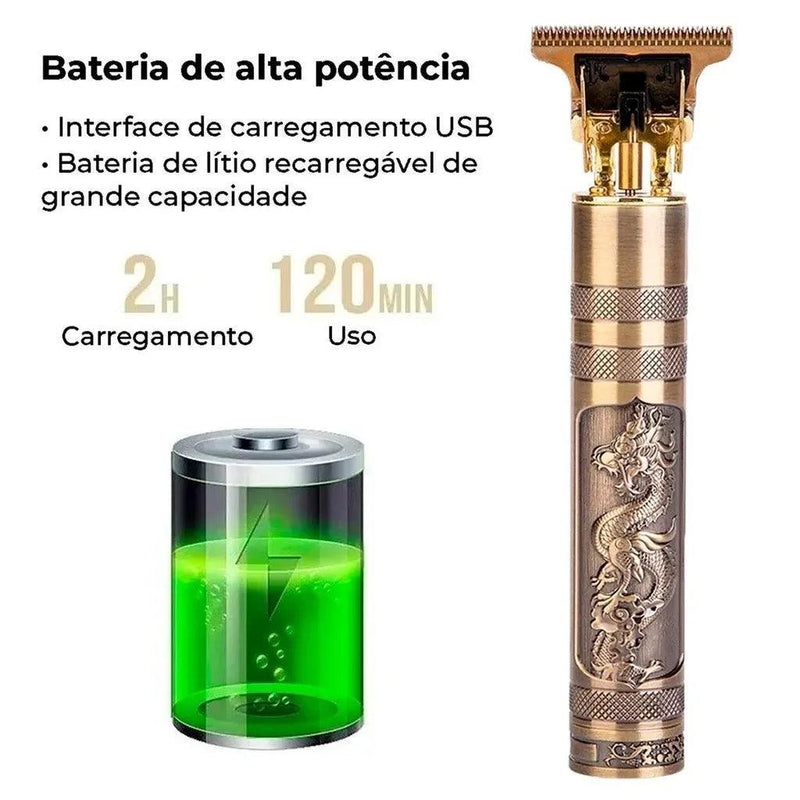 Máquina De Cortar Cabelo Profissional Sem Fio - Barzu