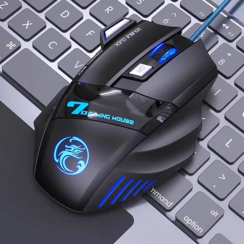 Mouse gamer para jogo computador 3200dpi com LED laser X7 USB - Barzu