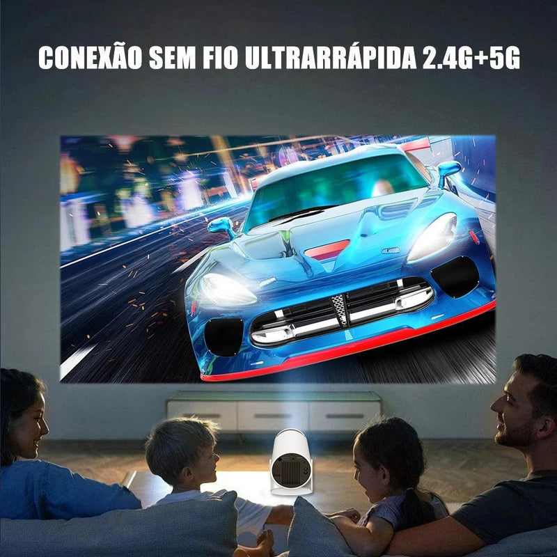 Mini Projetor Portátil HY300 HD 4K - Barzu