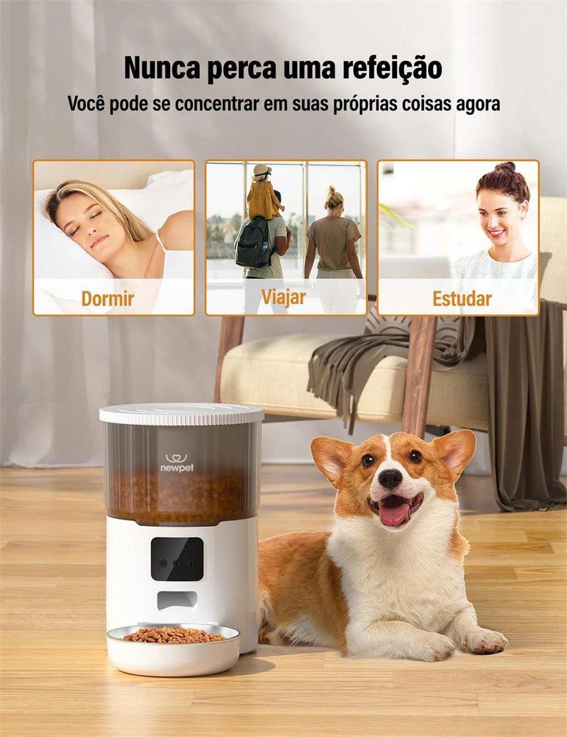 Dispensador automático adequado para cães e gatos com App - Barzu