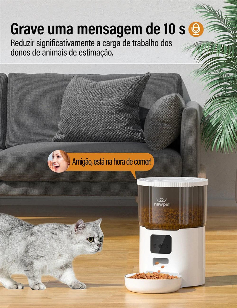 Dispensador automático adequado para cães e gatos com App - Barzu