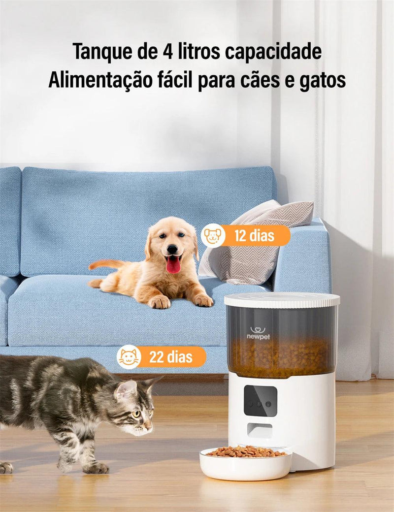 Dispensador automático adequado para cães e gatos com App - Barzu